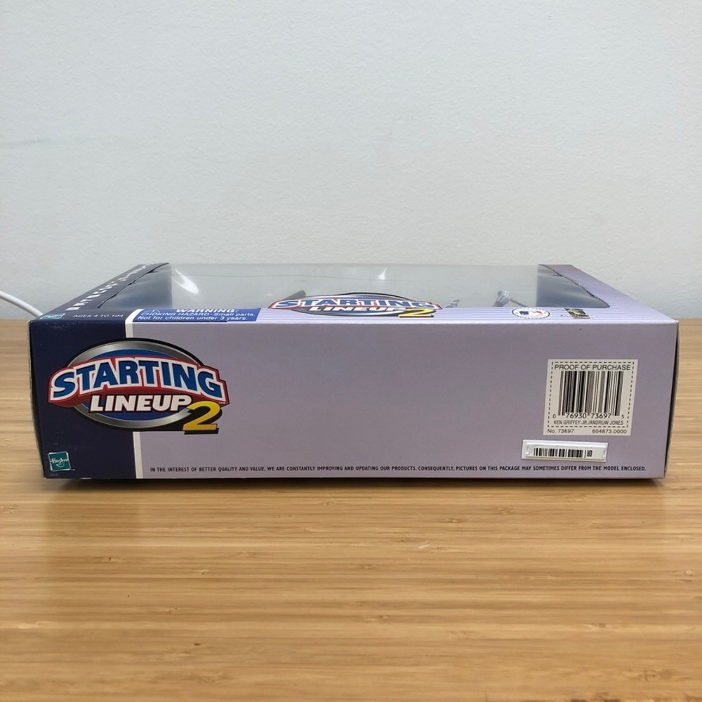 Hasbro Starting Lineup 2 Ken Griffey Jr Andruw Jones MLB Figures Blue 2000 Set - Picture 5 of 6